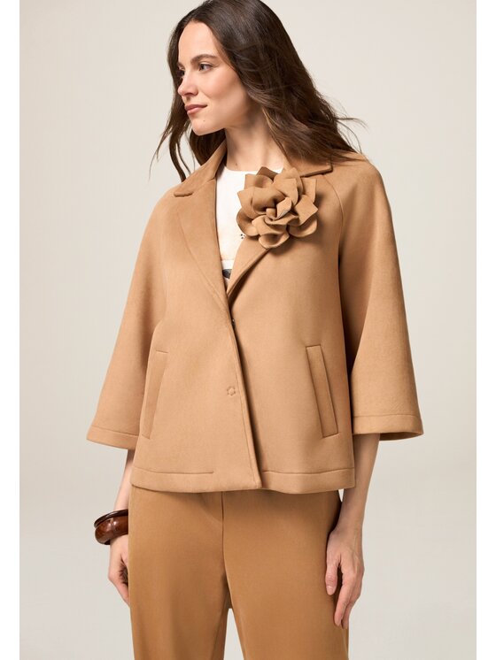 Oltre Oltre Cappotto 8151J000220N002 Écru A-Line Fit