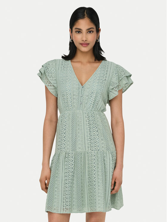 ONLY Rochie de vară Helena 15303058 Verde deschis Regular Fit