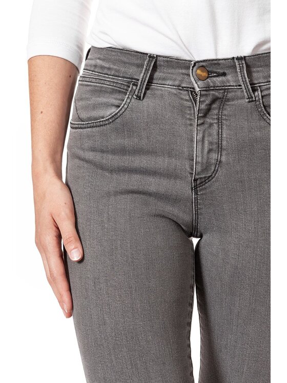 Wrangler Wrangler Jeansy HIGH RISE SKINNY Szary Skinny Fit