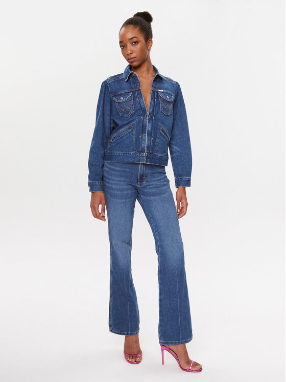 Wrangler Wrangler Джинсова куртка Jen 112346210 Голубий Regular Fit