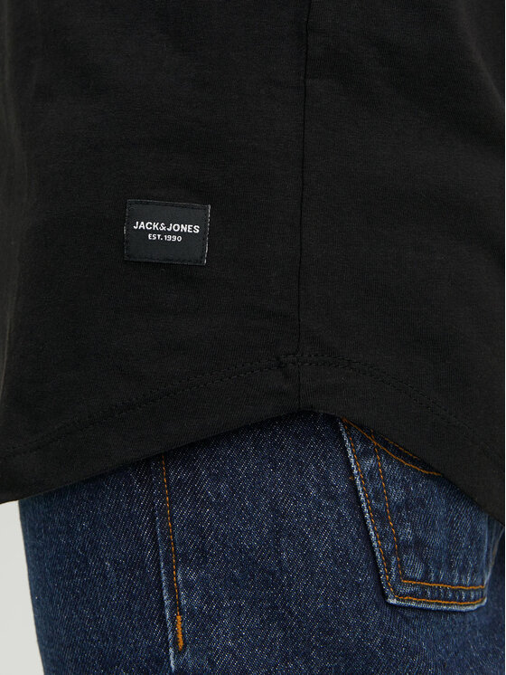 Jack&Jones Jack&Jones Majica Noa 12113648 Črna Long Line Fit