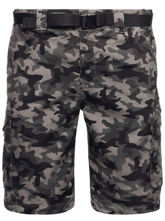 Columbia Columbia Szorty sportowe Silver Ridge II Printed Cargo 1587033 Czarny Regular Fit