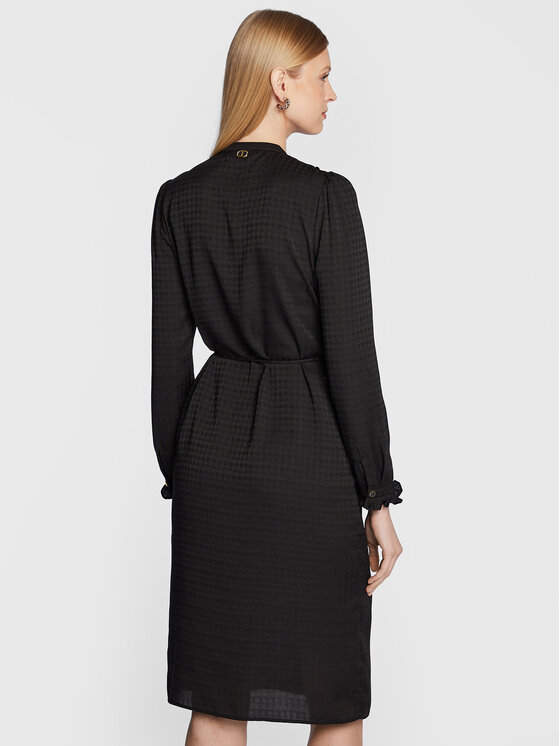 TWINSET TWINSET Φόρεμα πουκάμισο 222TT2422 Μαύρο Regular Fit