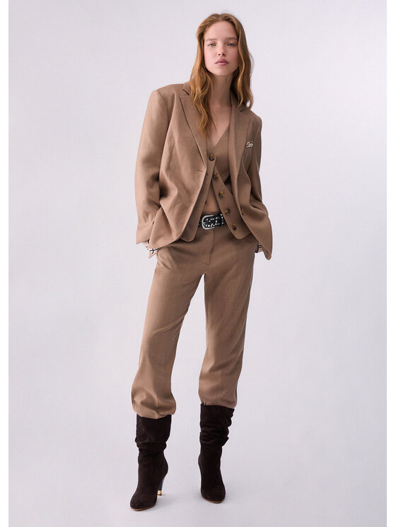 Liu Jo Liu Jo Pantalone da abito WF6177T732AL9179 Beige Regular Fit