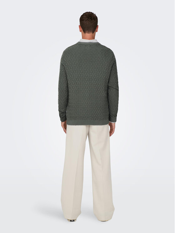 Only & Sons Only & Sons Пуловер 22026559 Сив Regular Fit