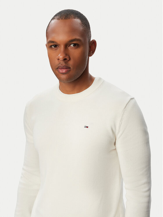 Tommy Jeans Tommy Jeans Pullover Essential DM0DM22853 Weiß Slim Fit