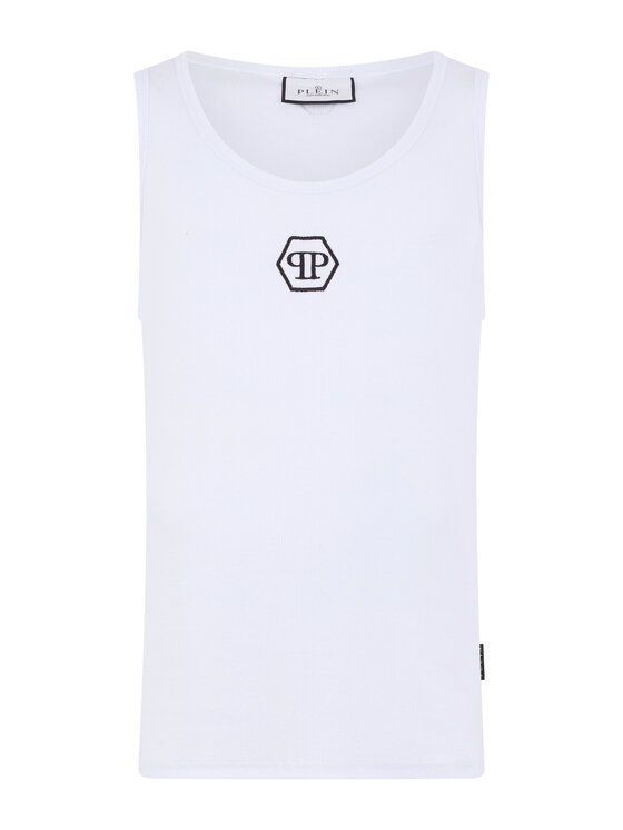 PHILIPP PLEIN PHILIPP PLEIN Tank top 29721 Biela Regular Fit