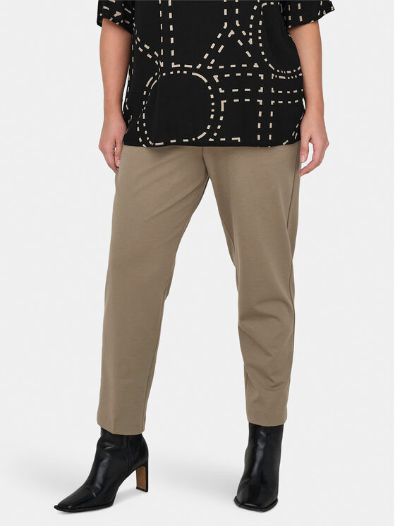 ONLY Carmakoma ONLY Carmakoma Chino Peach 15312306 Smeđa Slim Fit