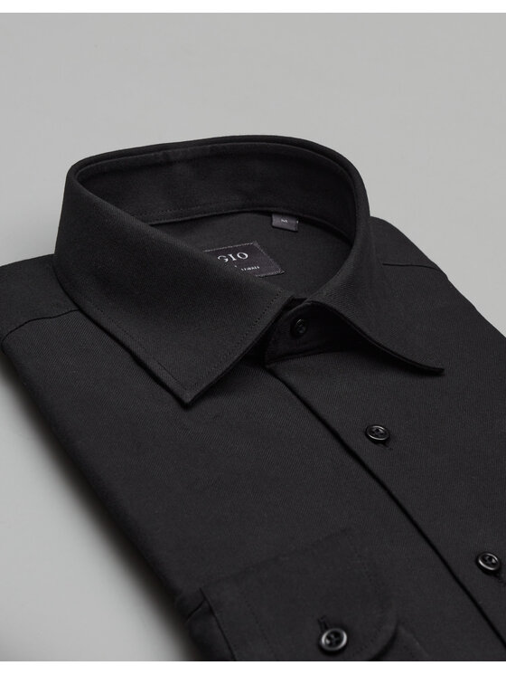 Borgio Borgio Koszula flumeri 00509 Czarny Slim Fit