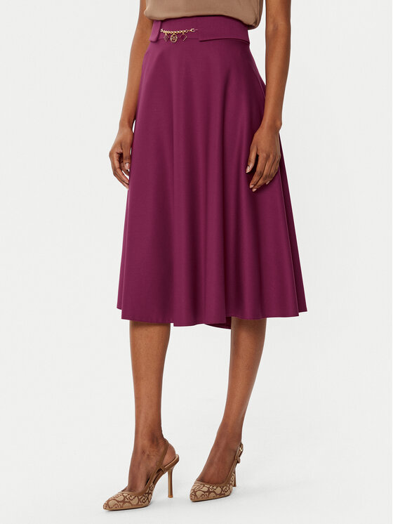 Rinascimento Midi sukňa CFC0121918003 Bordová Regular Fit
