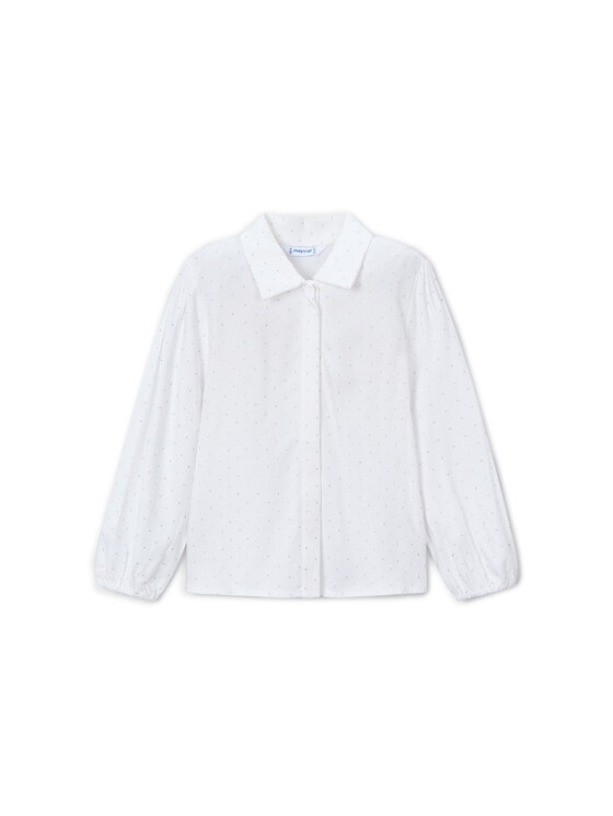 Mayoral Mayoral Camicia 4133 Bianco Regular Fit