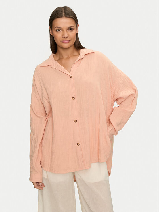 Roxy Roxy Hemd Morning Time ERJWT03613 Korallenfarben Regular Fit