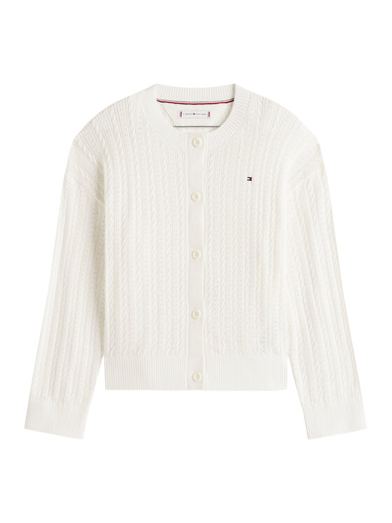 Tommy Hilfiger Tommy Hilfiger Kardigan KG0KG09378 Bílá Relaxed Fit