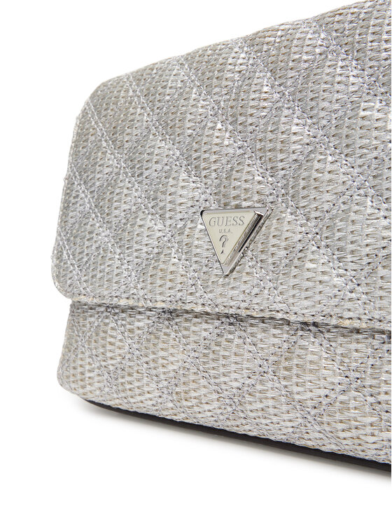 Guess Guess Ročna torba Giully II HWQM96 73200 Srebrna