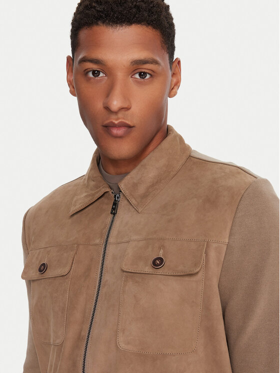 Milestone Milestone Lederjacke MSRayan 531624 60700 Beige Regular Fit