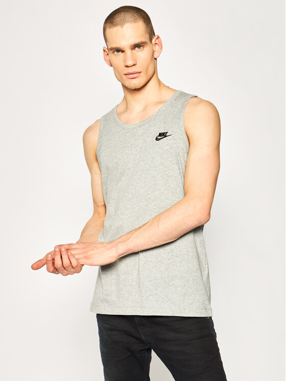 Nike Nike Tank top Club BQ1260 Szary Standard Fit