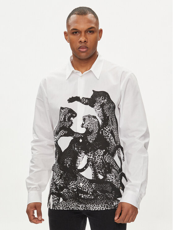 Just Cavalli Just Cavalli Marškiniai 76OAL2S2 Balta Regular Fit