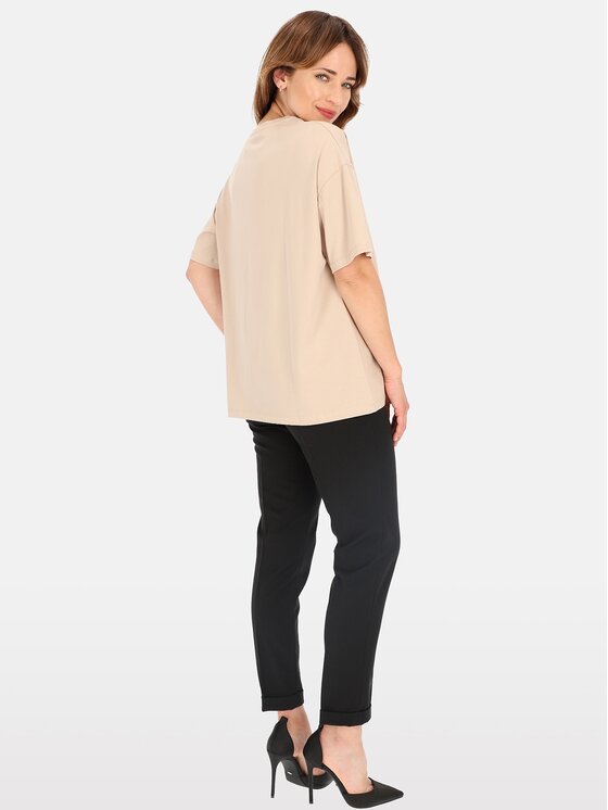Perso Perso T-Shirt TCE240012F Różowy Regular Fit