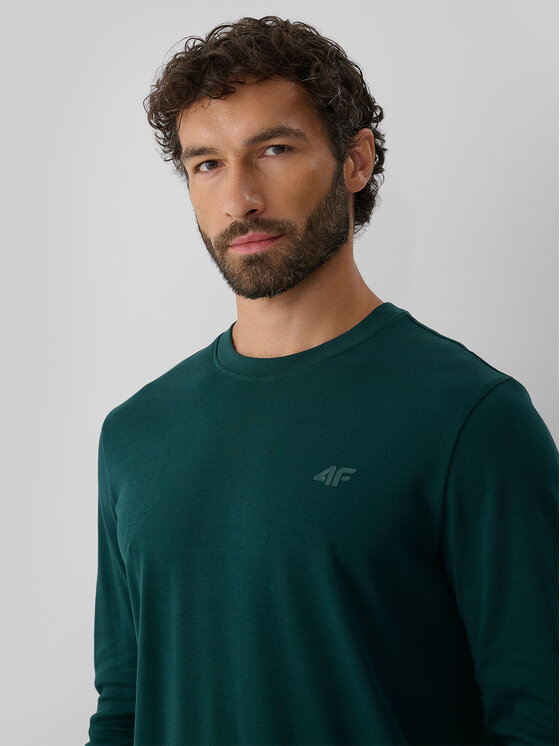 4F 4F Longsleeve casual Zielony ciemny Regular Fit