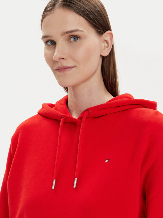 Tommy Hilfiger Tommy Hilfiger Bluza Flag WW0WW41245 Czerwony Relaxed Fit