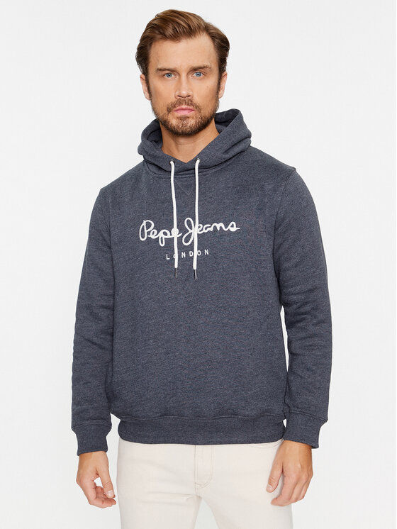 Pepe Jeans Majica Dugih Rukava Nouvel Hoodie PM582521 Tamnoplava Regular Fit