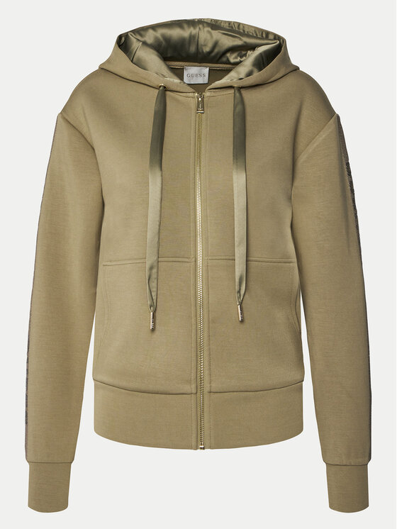 Guess Guess Majica dugih rukava W5RQ03 KBYE2 Zelena Regular Fit
