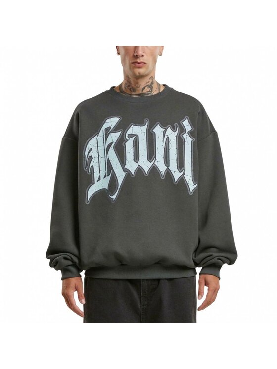 Karl Kani Karl Kani Felpa Inside Out Crew Grigio Regular Fit