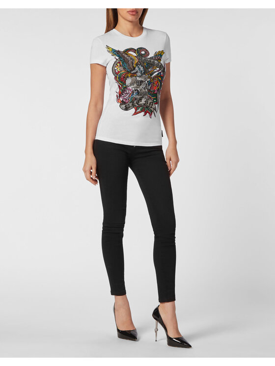 PHILIPP PLEIN PHILIPP PLEIN T-shirt 14903 Bianco Regular Fit