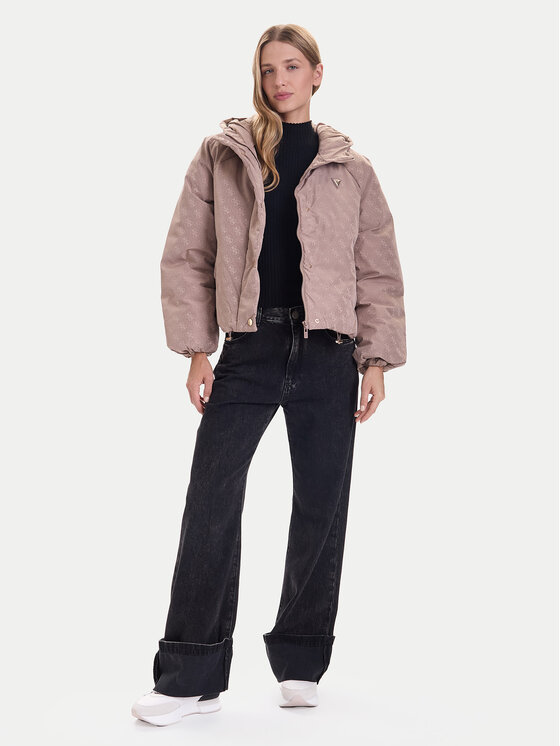 Guess Guess Zimní bunda V5BL07 WGLW2 Béžová Relaxed Fit