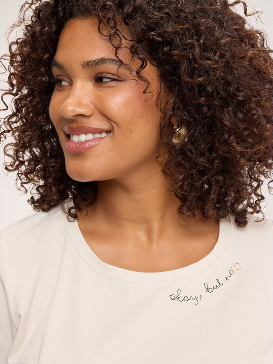 Fiorella Rubino Fiorella Rubino T-Shirt G00VL009628N011 Biały Regular Fit