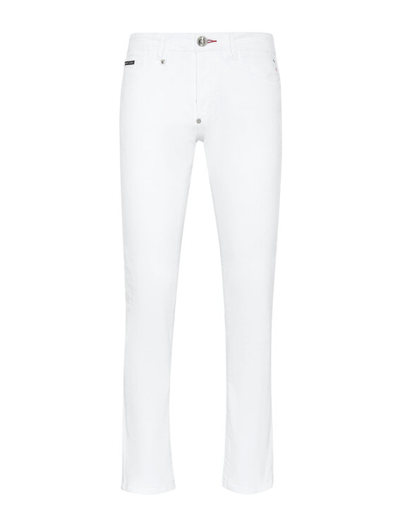 PHILIPP PLEIN PHILIPP PLEIN Džínsy 4227 Biela Straight Leg