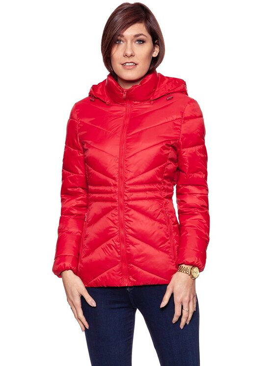 Kurtka damska Wrangler, Rozmiar S, Czerwony, SHORT PUFFER