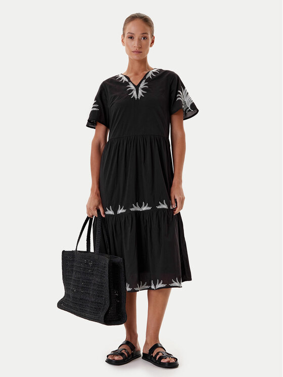 Tatuum Tatuum Ljetna haljina Ayo T2509.202 Crna Relaxed Fit