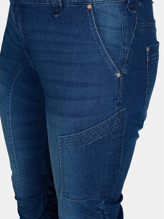 Zizzi Zizzi Παντελόνι Capri J10111A Σκούρο μπλε Slim Fit