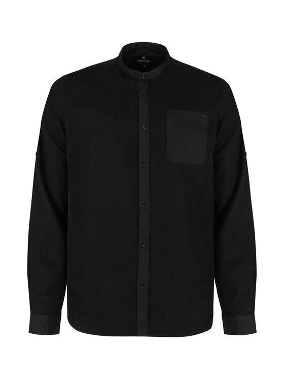 Volcano Volcano Koszula K-BASTO Czarny Regular Fit