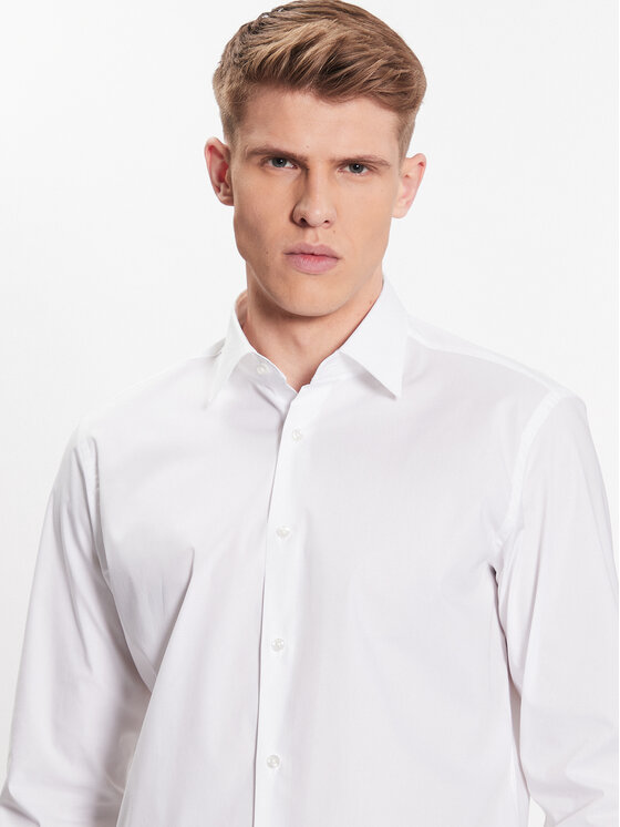 BOSS Boss Krekls 50473265 Balts Regular Fit