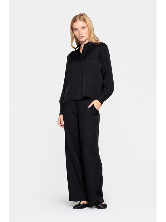 EMOI EMOI Koszula czarna damska Czarny Feminine Fit