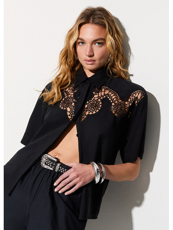 Liu Jo Liu Jo camicia di jeans UA6296D033822222 Nero Regular Fit