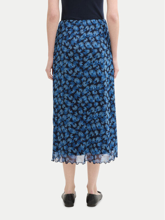 Tom Tailor Denim Tom Tailor Denim Midi sukňa 1045502 Modrá Regular Fit