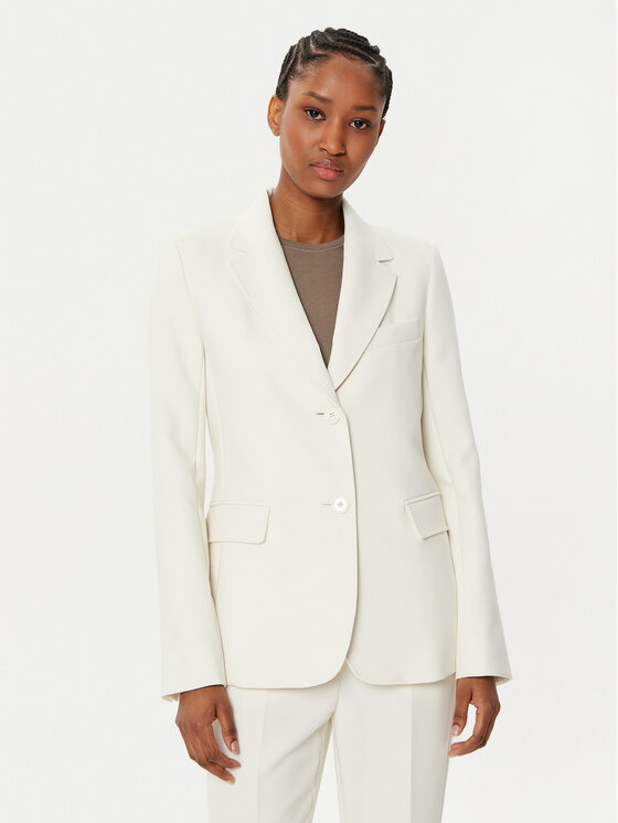 Weekend Max Mara Weekend Max Mara Sacou Uva 2515041041 Écru Slim Fit
