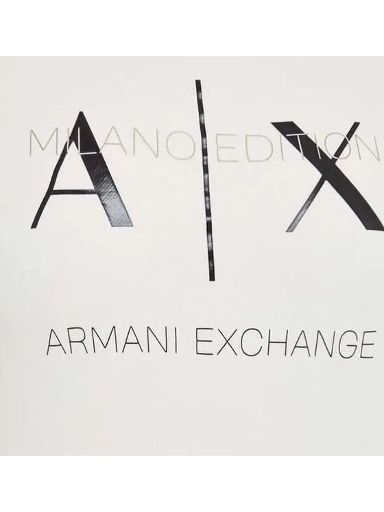 Armani Exchange Armani Exchange Mikina 3DYM92 YJFDZ Bílá Regular Fit
