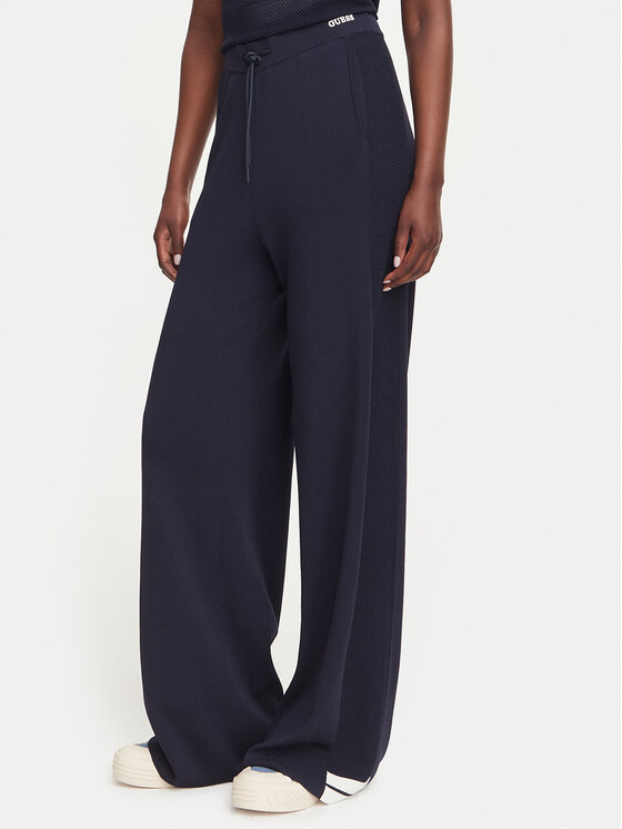 Guess Pantaloni tricotați V6GB06 Z0651 Bleumarin Regular Fit