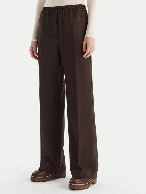 Weekend Max Mara Weekend Max Mara Pantaloni din material Petra 2525136032 Maro Regular Fit