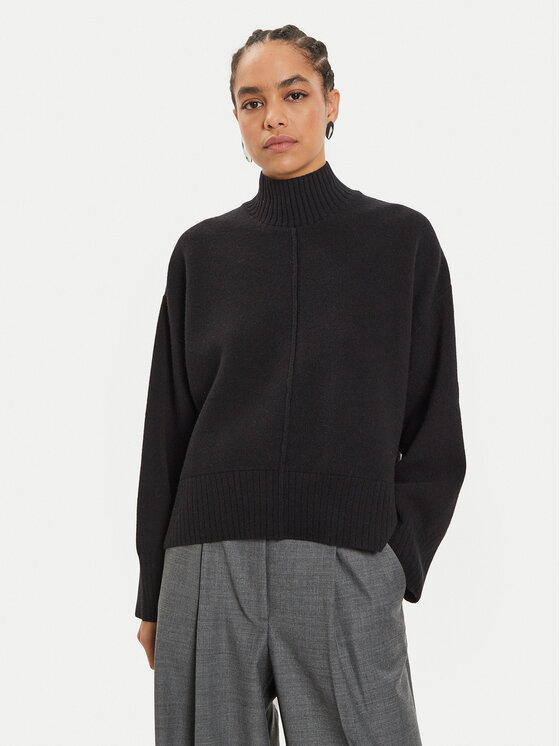 IVY OAK IVY OAK Svetr Kareen Rose IO113147 Černá Loose Fit