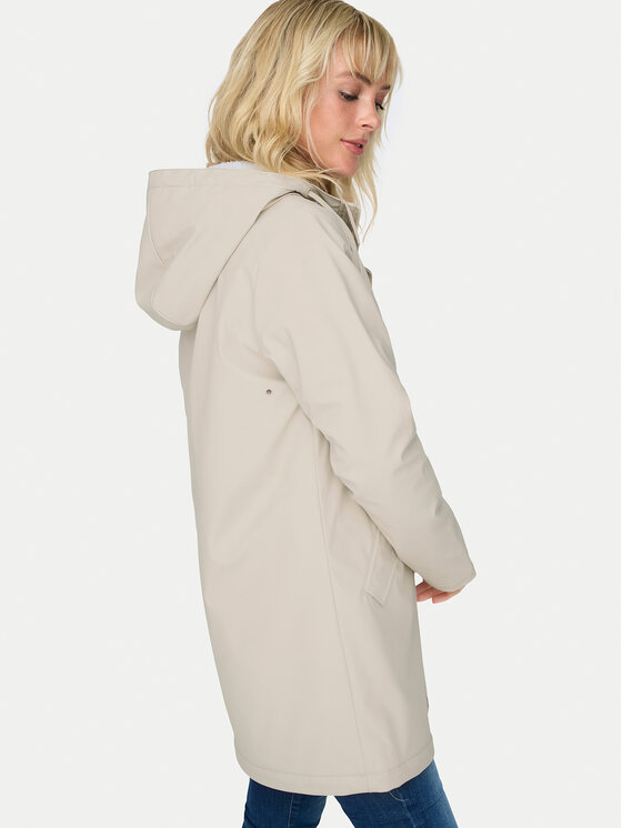 ONLY ONLY Kurtka przeciwdeszczowa Sally 15206116 Beżowy Regular Fit