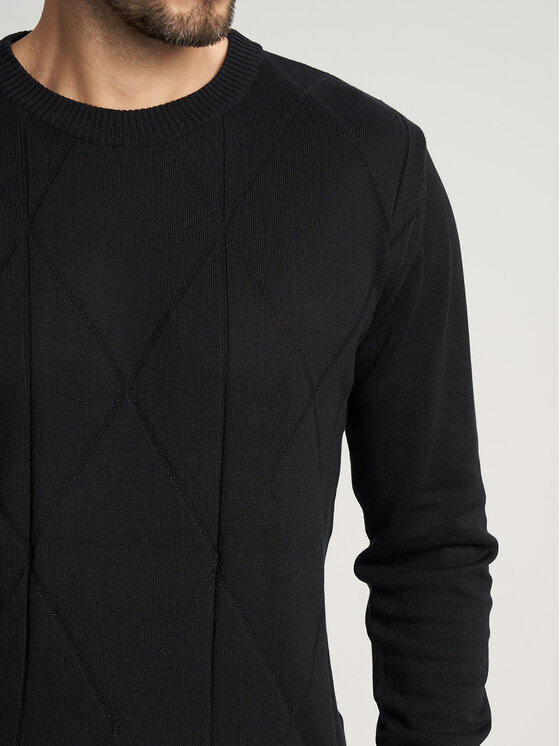 Willsoor Willsoor Sweter 71879 Czarny Regular Fit