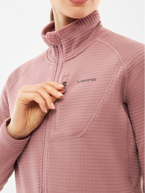Viking Viking Bluza Admont Full Zip Lady Różowy Regular Fit