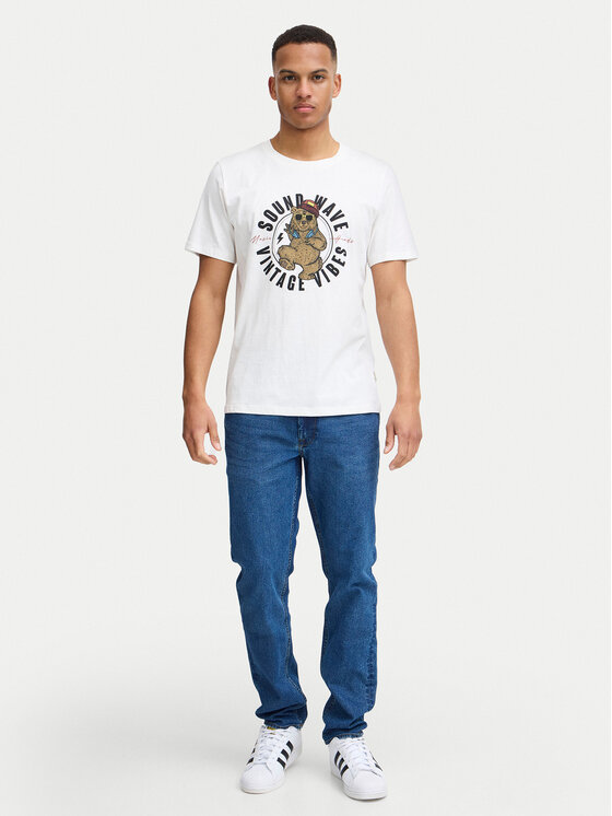 Blend Blend Тишърт 20717743 Бял Regular Fit