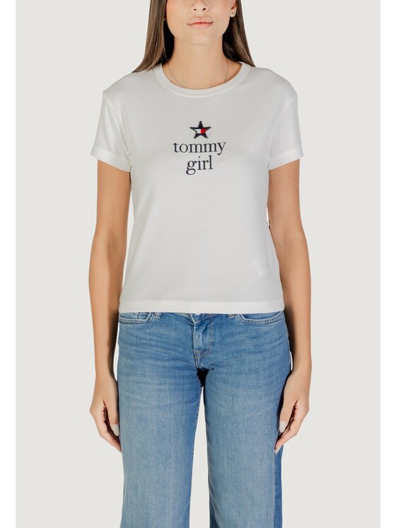 Tommy Jeans Tommy Jeans T-Shirt TOMMY GIRL GRAPHIC T Λευκό Girl Fit