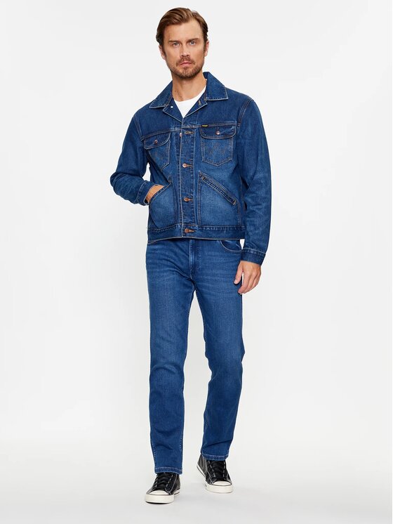 Wrangler Wrangler Kurtka jeansowa 124MJ FAR Niebieski Regular Fit